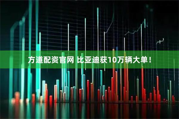 方道配资官网 比亚迪获10万辆大单！