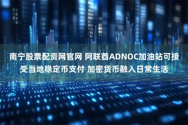 南宁股票配资网官网 阿联酋ADNOC加油站可接受当地稳定币支付 加密货币融入日常生活